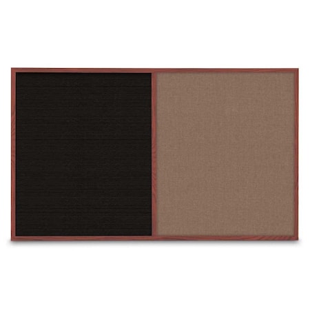 United Visual Products Enclosed Corkboard, 1 Door, 18"x24", 4" Fra, UV3400-BLACK-CORK UV3400-BLACK-CORK